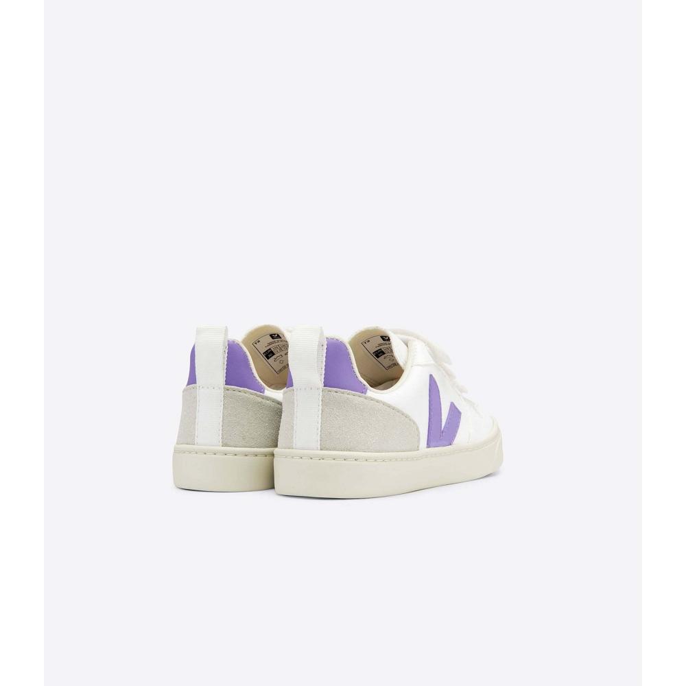 Veja V-10 CWL Schoenen Kinderen White/Purple | BE 779FDN